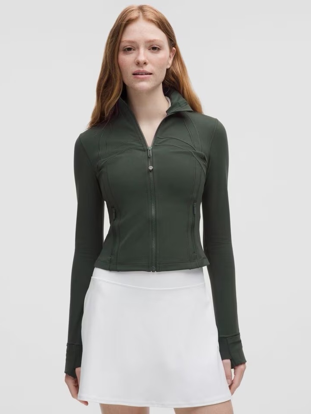 Lululemon rainforest green crop define jacket